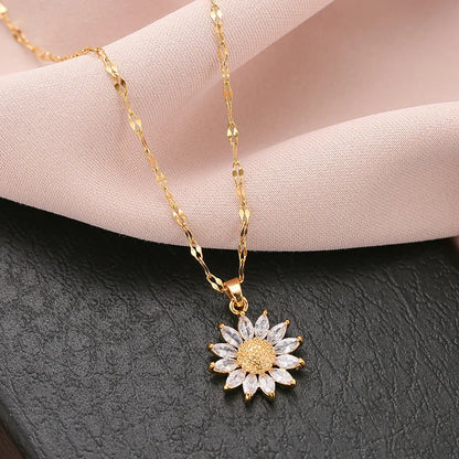 Edelweiss Sunflower Necklace