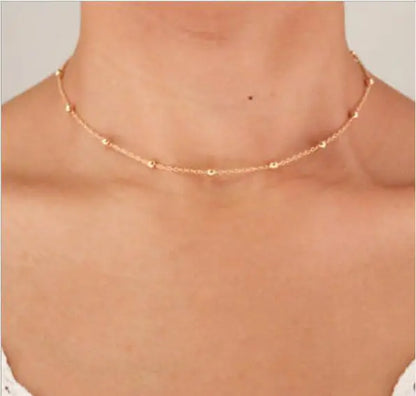 Tiny Heart Choker Necklace for Women Silver Color Chain Smalll Love Necklace Pendant on Neck Bohemian Chocker Necklace Jewelry