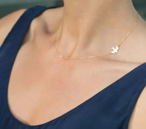 Tiny Heart Choker Necklace for Women Silver Color Chain Smalll Love Necklace Pendant on Neck Bohemian Chocker Necklace Jewelry