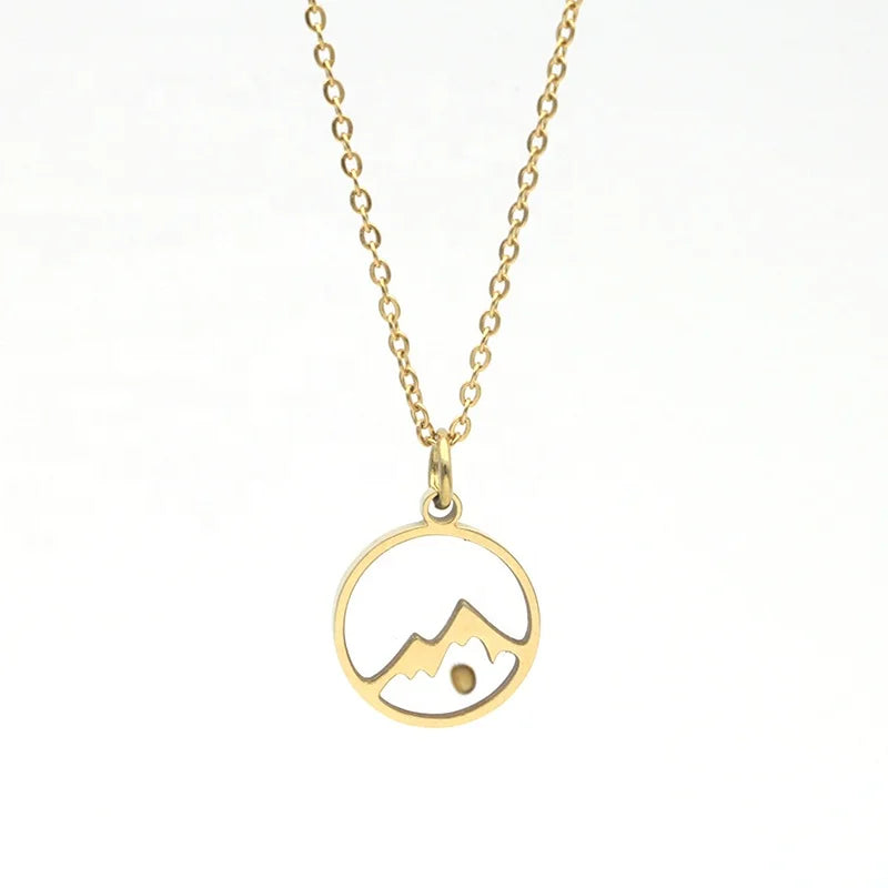Faith can move mountains necklace stainless steel gold plated tiny mustard seed religious jewelry christian gifts