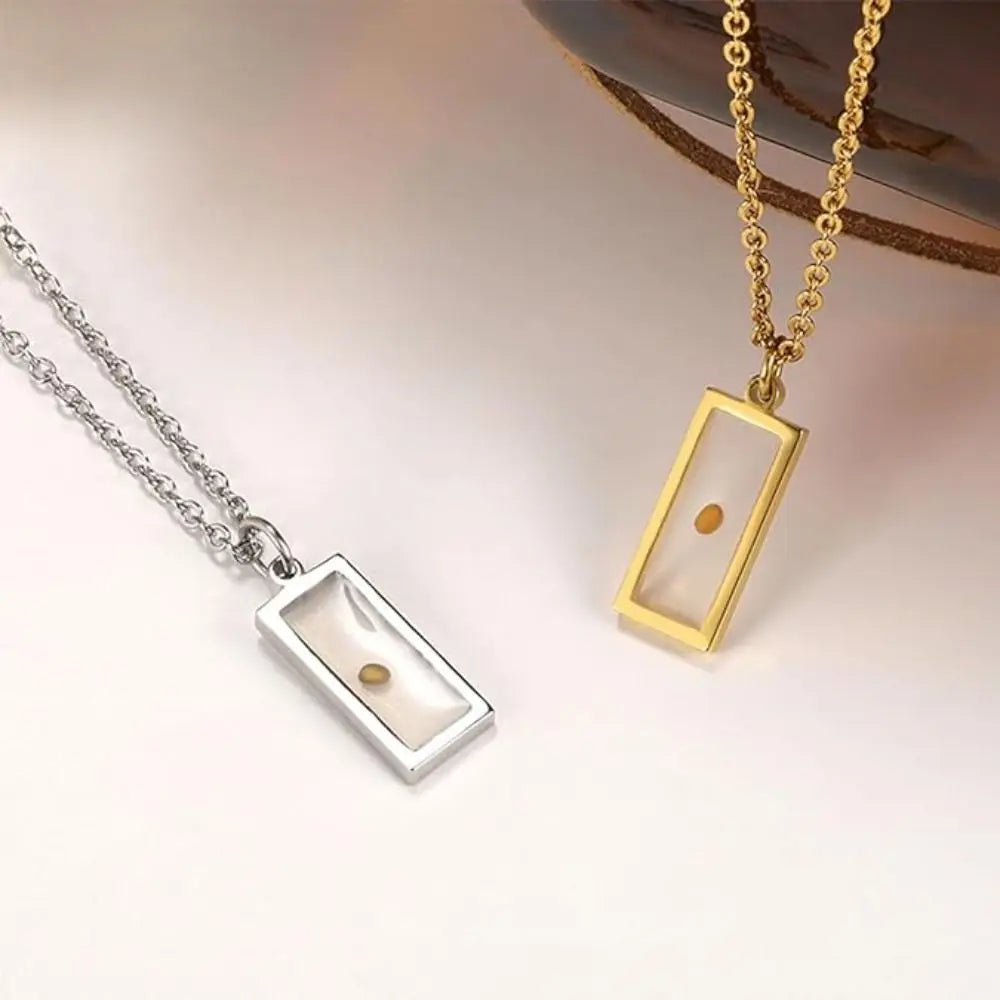 Fashion Mustard Seed Necklace For Men Women Stainless Steel Hollow Mountains Sun Pendant Necklace Seed Wishing Necklace Jewelry