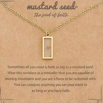 Fashion Mustard Seed Necklace For Men Women Stainless Steel Hollow Mountains Sun Pendant Necklace Seed Wishing Necklace Jewelry