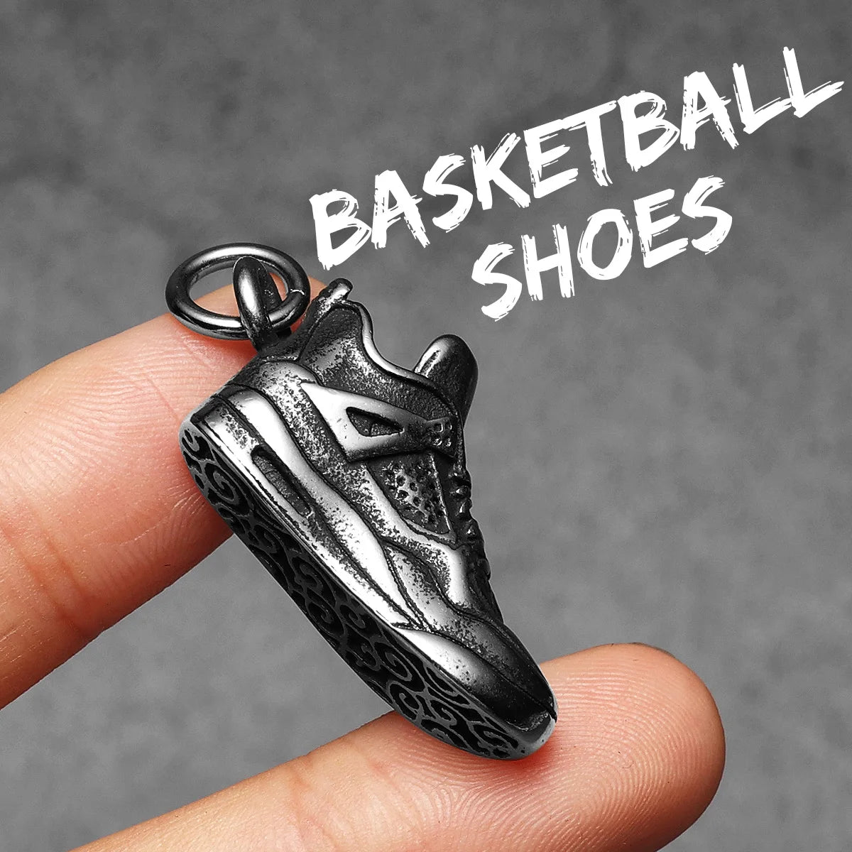 Retro Basketball Shoes Men Necklace With Pendant Stainless Steel Jewelry For Male Women Punk HipHop Accessories Gifts Wholesale