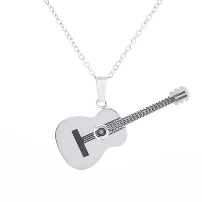 Cool Titanium Steel Dumbbell Pendant Necklace Barbell Fitness Pendant Men and Women Leisure Sports Punk Jewelry