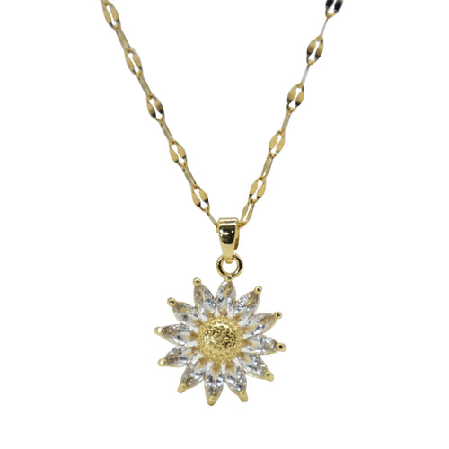 Edelweiss Sunflower Necklace