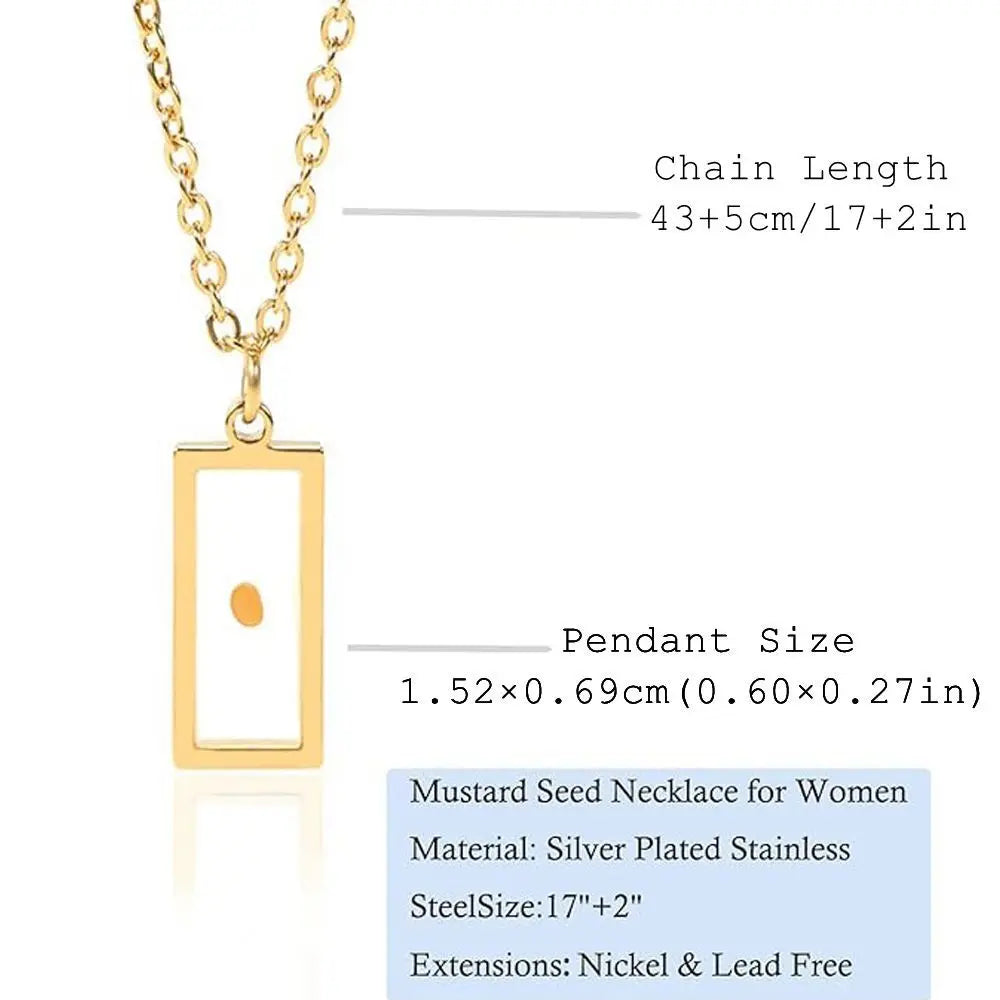 Fashion Mustard Seed Necklace For Men Women Stainless Steel Hollow Mountains Sun Pendant Necklace Seed Wishing Necklace Jewelry