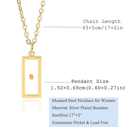 Fashion Mustard Seed Necklace For Men Women Stainless Steel Hollow Mountains Sun Pendant Necklace Seed Wishing Necklace Jewelry