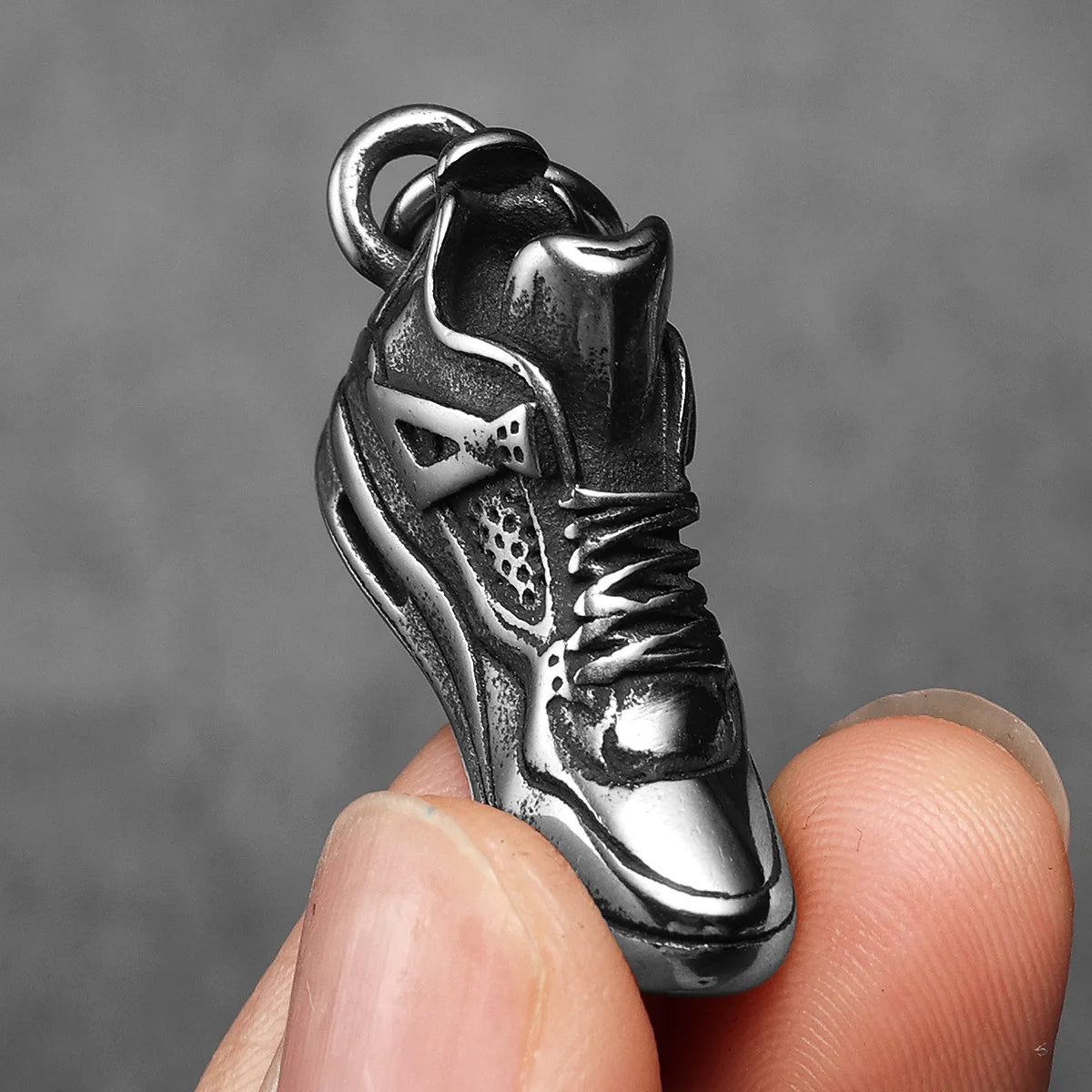 Retro Basketball Shoes Men Necklace With Pendant Stainless Steel Jewelry For Male Women Punk HipHop Accessories Gifts Wholesale